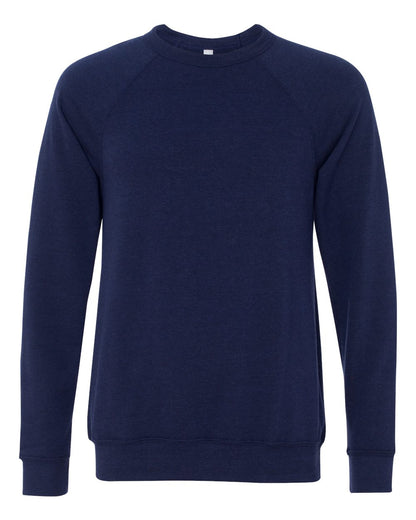 BELLA + CANVAS Sponge Fleece Raglan Crewneck Sweatshirt 3901 #color_Navy Triblend