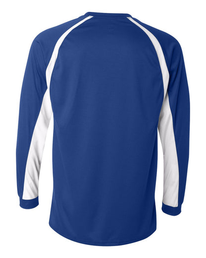 Badger B-Core Hook Long Sleeve T-Shirt 4154 #color_Royal/ White