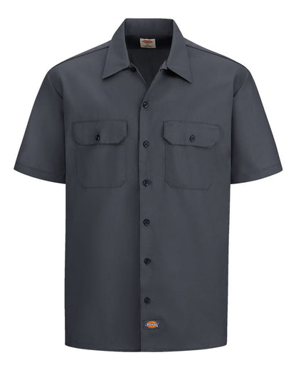 Dickies Men's Tall Short Sleeve Work Shirt 2574T #color_Charcoal
