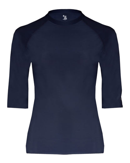 Badger Pro-Compression Half-Sleeve T-Shirt 4627 #color_Navy