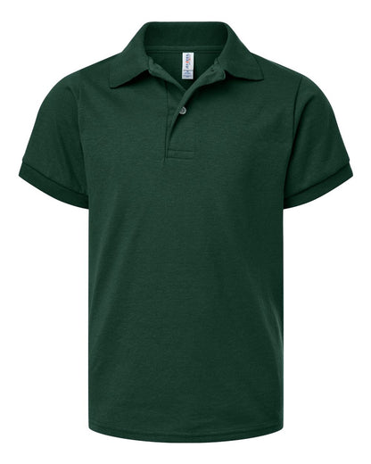 JERZEES Youth Dri-Power® Polo 437K #color_Forest Green