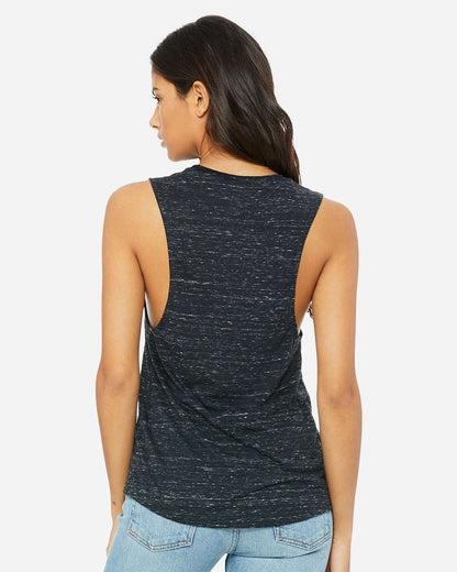 BELLA + CANVAS Women's Flowy Scoop Muscle Tank 8803 #colormdl_Black Marble