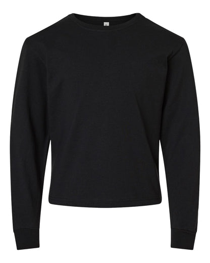 BELLA + CANVAS Youth 6oz. Heavyweight Long Sleeve Tee 3511Y #color_Black