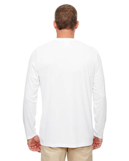 UltraClub Men's Cool & Dry Sport Performance Long Sleeve T-Shirt 8622 #colormdl_White