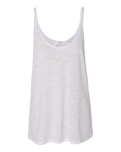 BELLA + CANVAS Women's Slouchy Tank 8838 #color_White Slub