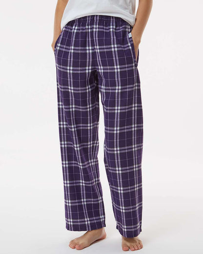 Boxercraft Youth Flannel Pants BY6624 #colormdl_Purple/ White