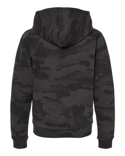 Independent Trading Co. Youth Midweight Hooded Sweatshirt SS4001Y #color_Black Camo