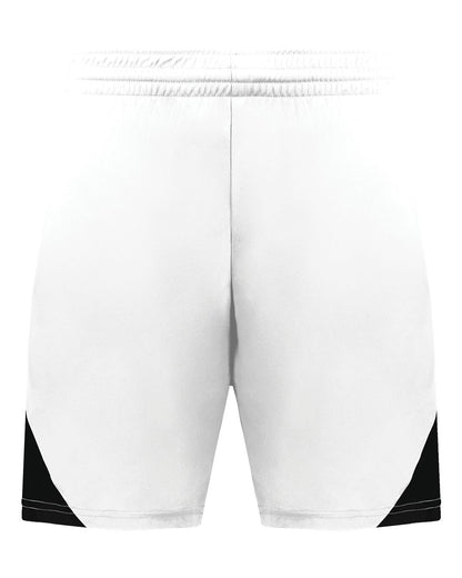 Augusta Sportswear Youth Step-Back Basketball Shorts 1737 #color_White/ Black