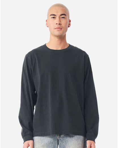 BELLA + CANVAS Unisex Heavyweight Garment-Dyed Long Sleeve Tee 4851GD #colormdl_Washed Black