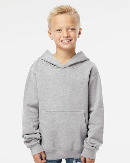 Independent Trading Co. Youth Midweight Hooded Sweatshirt SS4001Y #colormdl_Grey Heather