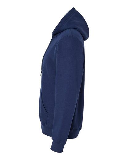 JERZEES Unisex Eco™ Premium Blend Ring-Spun Hooded Sweatshirt 700MR #color_J. Navy