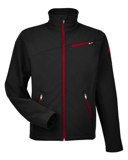 Spyder Men's Transport Soft Shell Jacket 187334 #color_Black/ Red