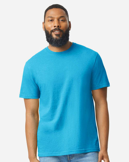 Gildan Unisex Softstyle® CVC T-Shirt 64000CVC #colormdl_Caribbean Mist