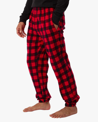 Boxercraft Unisex Flannel Joggers BM6625 #colormdl_Red/ Black Buffalo