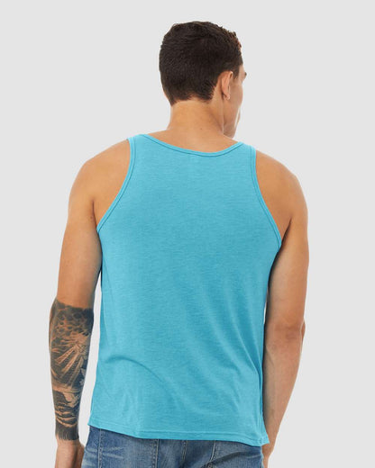 BELLA + CANVAS Triblend Tank 3484 #colormdl_Aqua Triblend