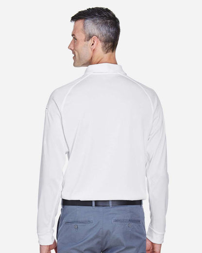 Harriton Men's Advantage Long Sleeve Tactical Polo M211L #colormdl_White