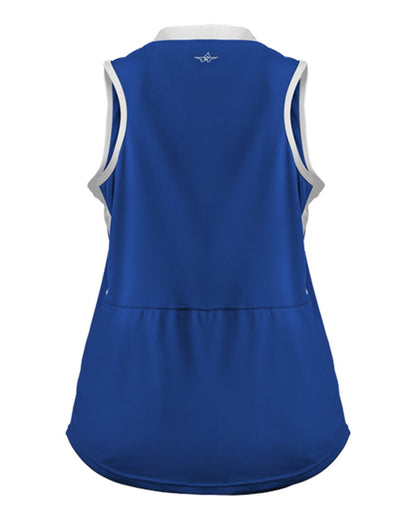 Alleson Athletic Women's Slide Fastpitch V-Neck Sleeveless Jersey 522XVW #color_Royal/ White