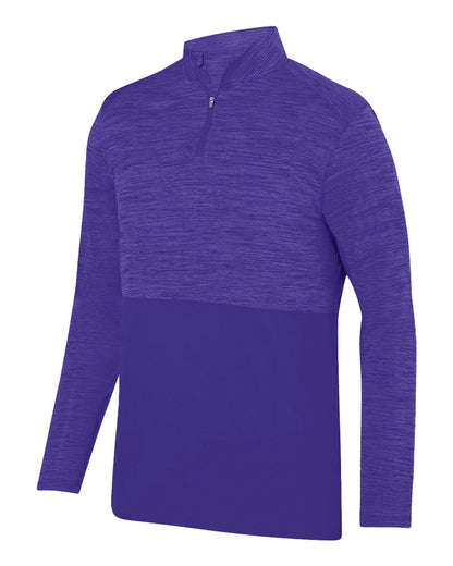 Augusta Sportswear Shadow Tonal Heather Quarter-Zip 2908 #color_Purple