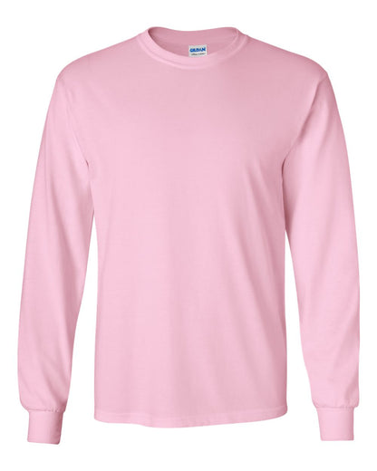 Gildan Unisex Ultra Cotton® Long Sleeve T-Shirt 2400 #color_Light Pink