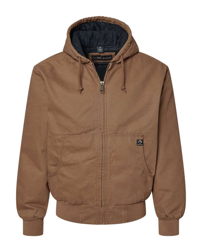 DRI DUCK Cheyenne Boulder Cloth™ Hooded Jacket with Tricot Quilt Lining 5020 #color_Field Khaki