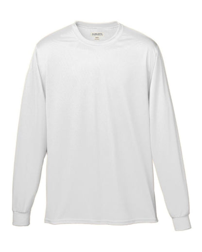 Augusta Sportswear Youth Wicking Long Sleeve T-Shirt 789 #color_White