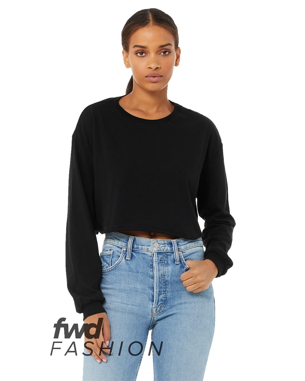 BELLA + CANVAS FWD Fashion Women's Crop Long Sleeve Tee 6501