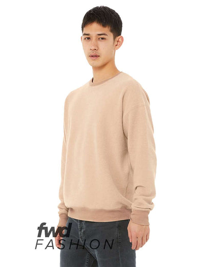 BELLA + CANVAS FWD Fashion Sueded Drop Shoulder Sweatshirt 3345 #color_Heather Oat