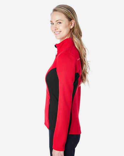Spyder Women's Constant Full-Zip Sweater Fleece Jacket 187335 #colormdl_Red/ Back/ White