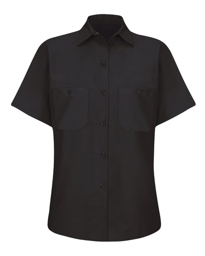 Red Kap Women's Industrial Work Shirt SP23 #color_Black