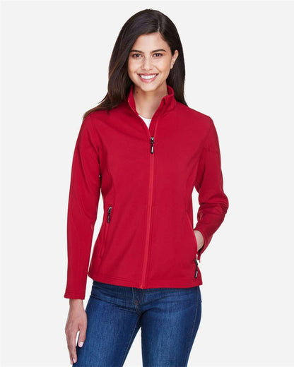 CORE365 Women's Cruise Two-Layer Fleece Bonded Soft Shell Jacket 78184 #colormdl_Classic Red