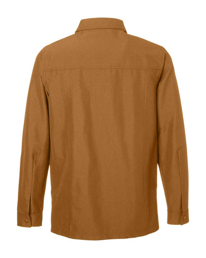 Harriton Unisex Flex Twill Overshirt M72 #color_Duck Brown