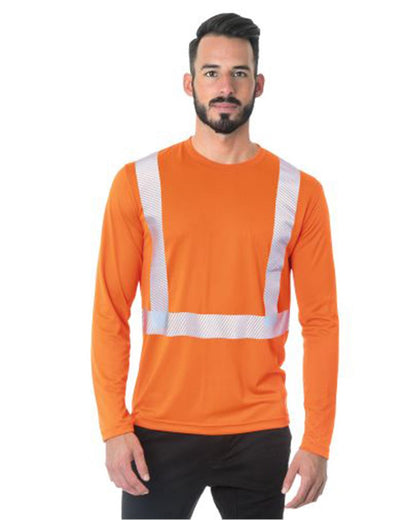Bayside Unisex USA-Made Hi-Visibility Long Sleeve Performance T-Shirt - Segmented Tape 3740 Bayside Unisex USA-Made Hi-Visibility Long Sleeve Performance T-Shirt - Segmented Tape 3740
