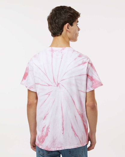 Dyenomite Cyclone Pinwheel Tie-Dyed T-Shirt 200CY #colormdl_Rose