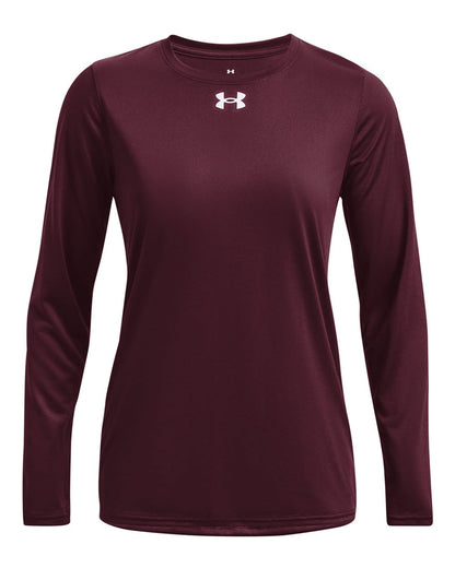 Under Armour Women's Team Tech™ Long Sleeve T-Shirt 1376852 #color_Maroon/ White