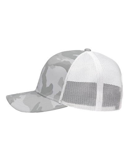 Sportsman Traditional Lo-Pro Mesh Back Trucker Fit Cap SP1450 #color_White Camo/ White