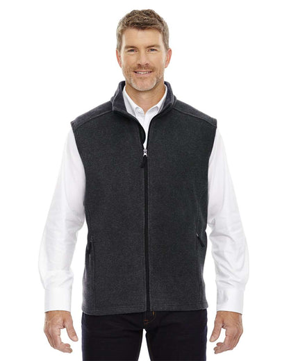 CORE365 Men's Tall Journey Fleece Vest 88191T #colormdl_Heather Charcoal