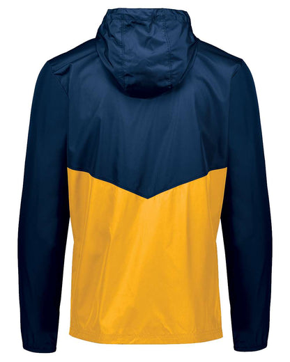 Holloway Men's Packable Quarter-Zip Jacket 229534 #color_Navy/ Gold