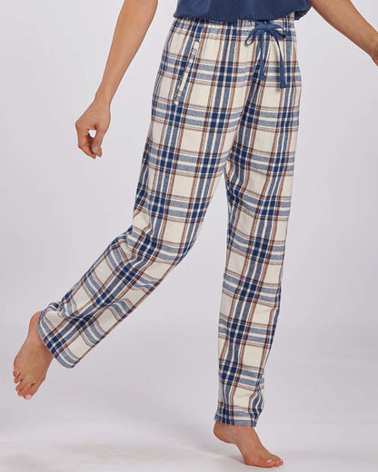 Boxercraft Women's Haley Flannel Pants BW6620 #colormdl_Natural Indigo Plaid