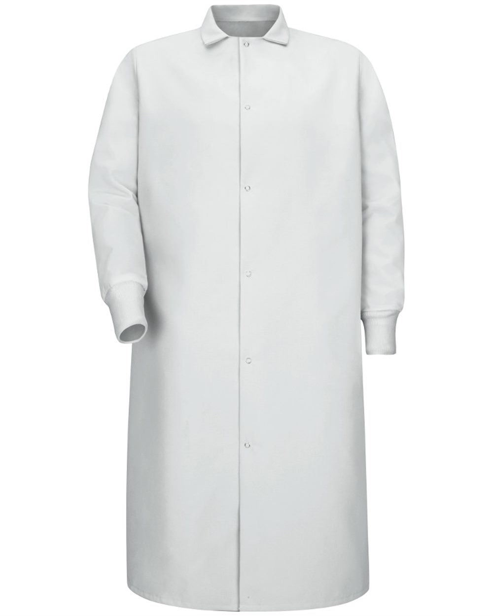 Red Kap Unisex Gripper-Front Pocketless Butcher Coat With Knit Cuffs KS60