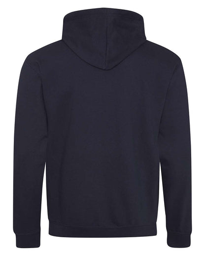 AWDis Unisex Midweight Varsity Contrast Hooded Sweatshirt JHA003 #color_French Navy/ Sky Blue
