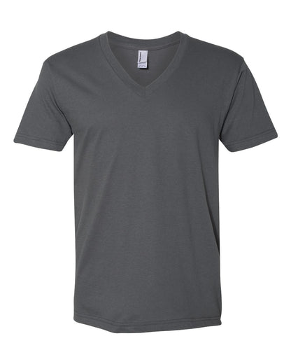 American Apparel Unisex Fine Jersey V-Neck Tee 2456W #color_Asphalt