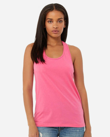 BELLA + CANVAS Women's Jersey Racerback Tank 6008 #colormdl_Charity Pink