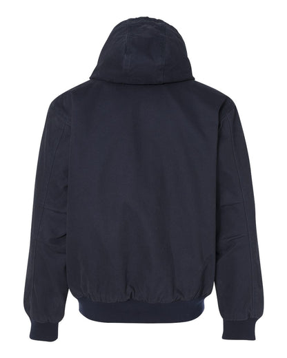 DRI DUCK Cheyenne Boulder Cloth™ Hooded Jacket with Tricot Quilt Lining Tall Sizes 5020T #color_Navy