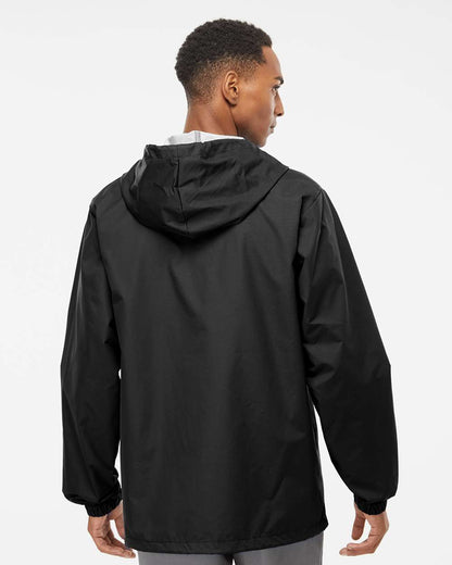 Independent Trading Co. Water-Resistant Hooded Windbreaker EXP95NB #colormdl_Black