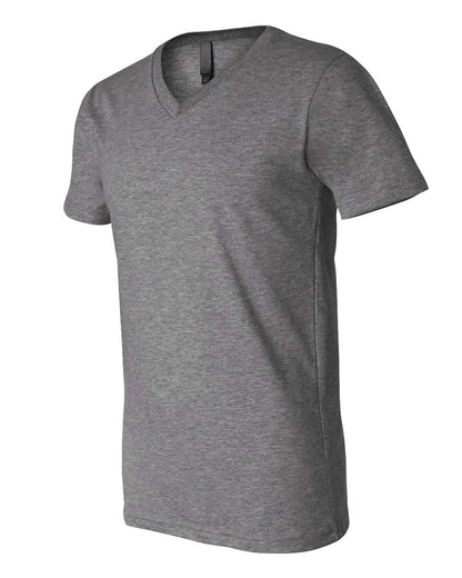 BELLA + CANVAS Unisex Heather CVC V-Neck Tee 3005CVC #color_Deep Heather