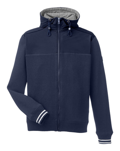 Nautica Men's Navigator Fleece Hooded Full-Zip Jacket N17582 #color_Navy