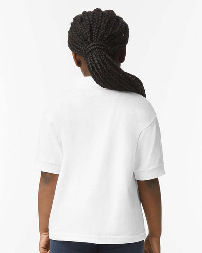 Gildan Youth DryBlend® Jersey Polo 8800B #colormdl_White