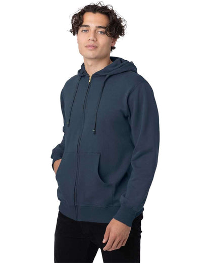 econscious Unisex Heritage Full-Zip Hooded Sweatshirt EC5650 #colormdl_Pacific