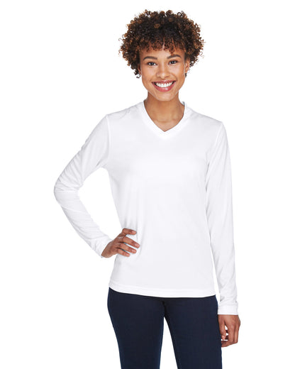 Team 365 Ladies' Zone Performance Long-Sleeve T-Shirt TT11WL #color_WHITE