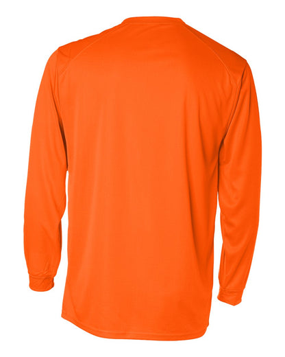 Badger B-Core Long Sleeve T-Shirt 4104 #color_Safety Orange